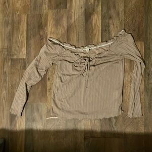 Off-Shoulder Ribbed Top